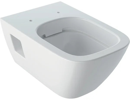 Geberit lejowa, wisząca miska WC, częściowo ukryte mocowania Selnova Square Premium Rimfree 501.546.01.1