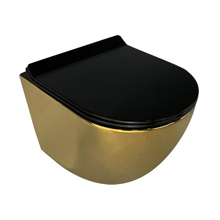 Lavita miska wisząca WC Sofi Slim gold/black 5900378319146