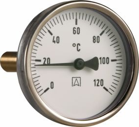 Afriso termometr bimetaliczny BiTh 80, fi 80 mm, 0÷120°C, L 150 mm, G1/2", ax, kl. 2 63809