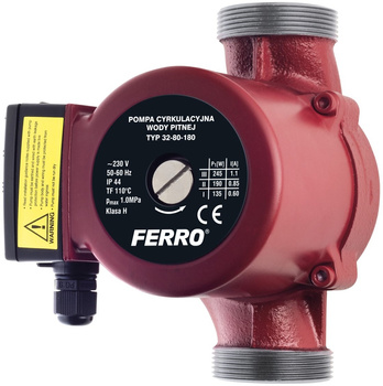 Ferro pompa cyrkulacyjna wody pitnej 32-80-180 0401W